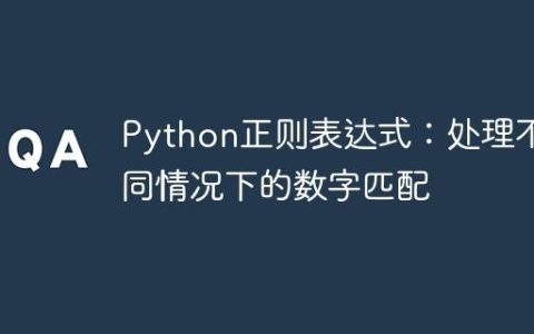Python正则表达式：处理不同情况下的数字匹配