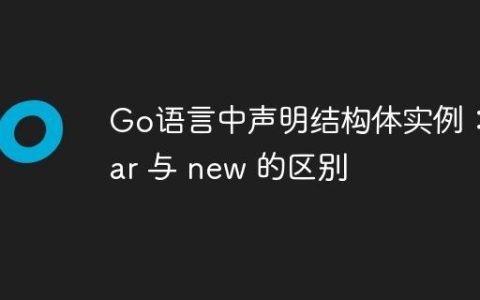 Go语言中声明结构体实例：var 与 new 的区别