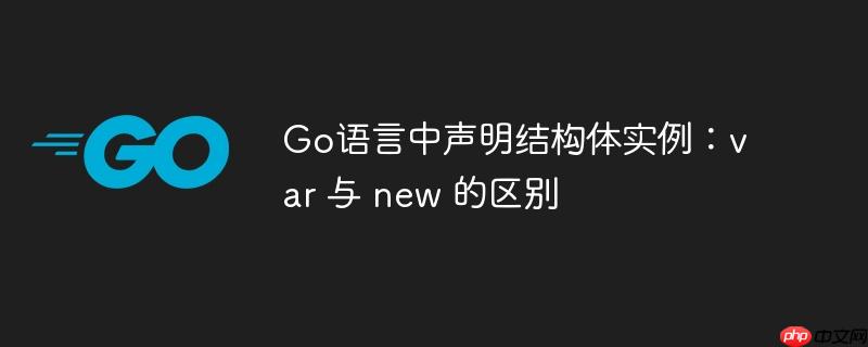 go语言中声明结构体实例:var 与 new 的区别