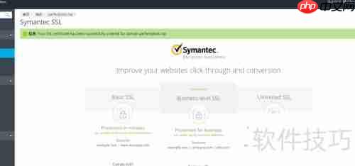 Plesk一键申请Symantec免费证书