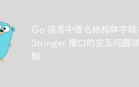 Go 语言中匿名结构体字段与 Stringer 接口的交互问题详解