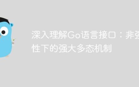 深入理解Go语言接口：非强制性下的强大多态机制