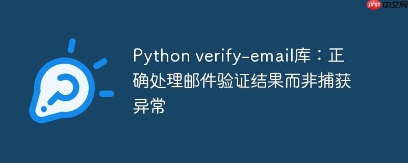 Python verify-email库：正确处理邮件验证结果而非捕获异常