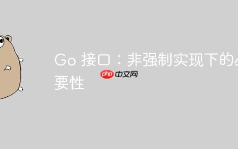 Go 接口：非强制实现下的必要性