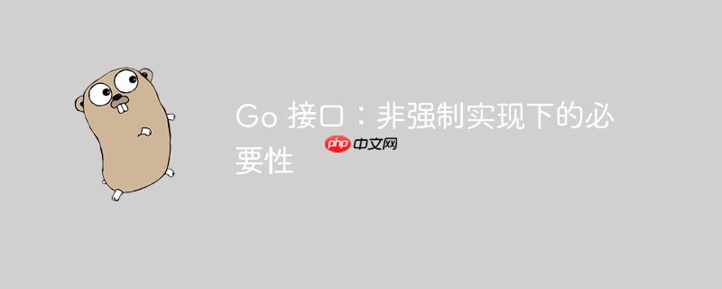 go 接口:非强制实现下的必要性