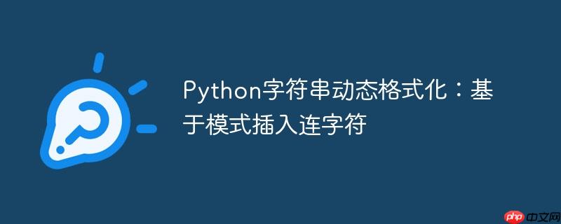 Python字符串动态格式化:基于模式插入连字符
