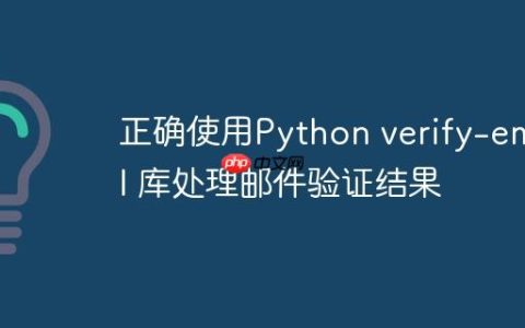 正确使用Python verify-email 库处理邮件验证结果