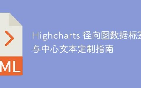 Highcharts 径向图数据标签与中心文本定制指南