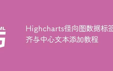 Highcharts径向图数据标签对齐与中心文本添加教程