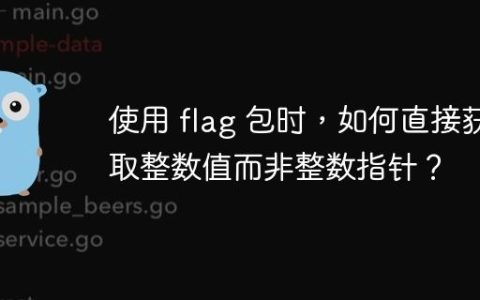 使用 flag 包时，如何直接获取整数值而非整数指针？