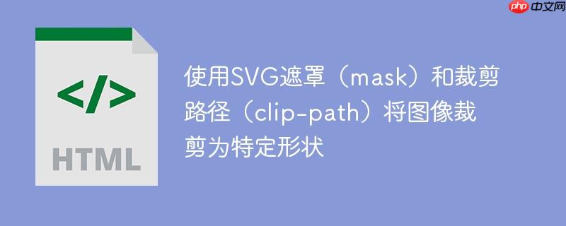 使用svg遮罩(mask)和裁剪路径(clip-path)将图像裁剪为特定形状