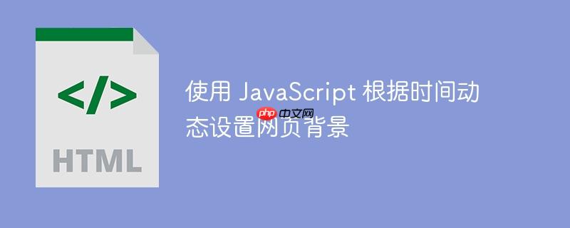 使用 javascript 根据时间动态设置网页背景