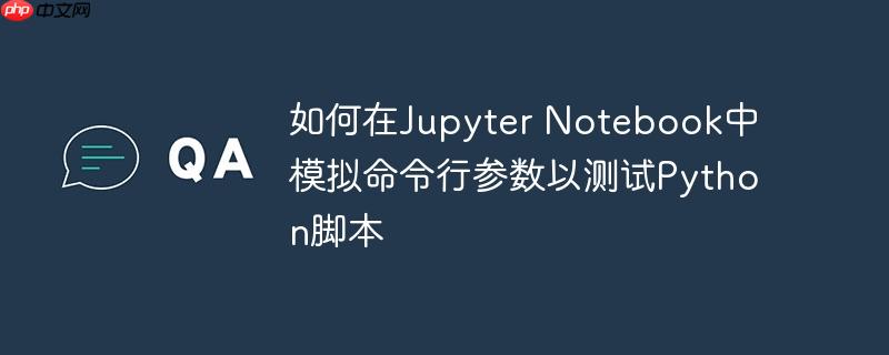 如何在jupyter notebook中模拟命令行参数以测试python脚本