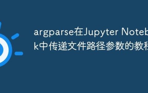 argparse在Jupyter Notebook中传递文件路径参数的教程