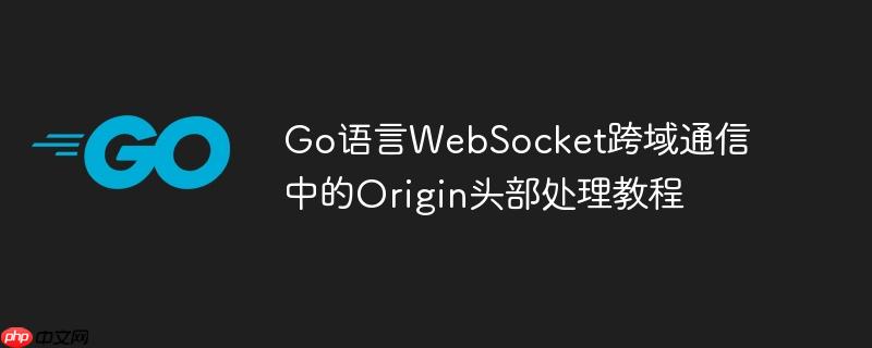 Go语言WebSocket跨域通信中的Origin头部处理教程