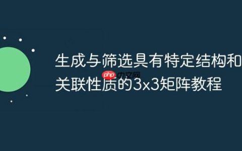 生成与筛选具有特定结构和关联性质的3×3矩阵教程