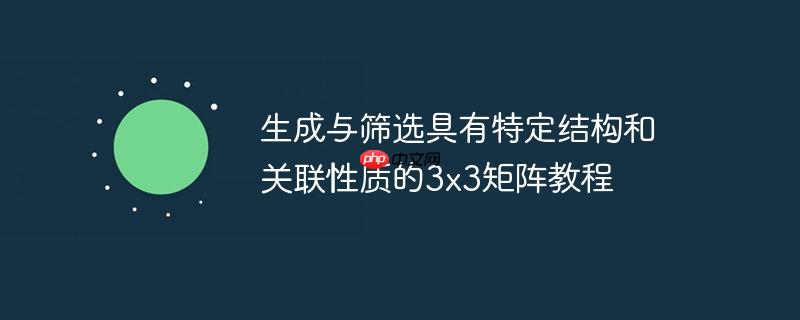 生成与筛选具有特定结构和关联性质的3x3矩阵教程