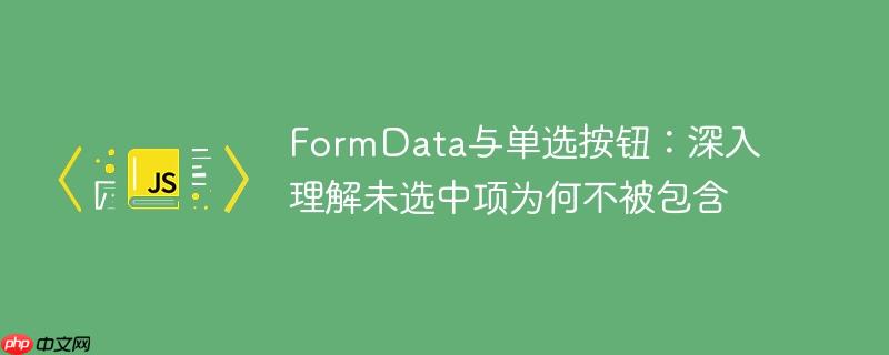 formdata与单选按钮:深入理解未选中项为何不被包含