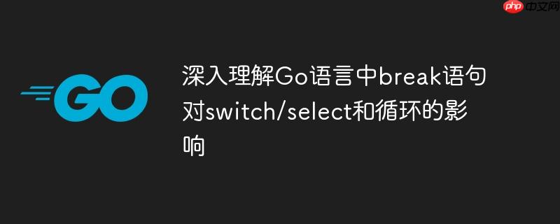 深入理解Go语言中break语句对switch/select和循环的影响