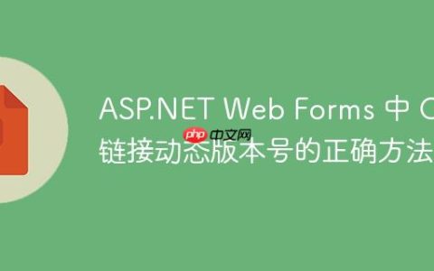 ASP.NET Web Forms 中 CSS 链接动态版本号的正确方法