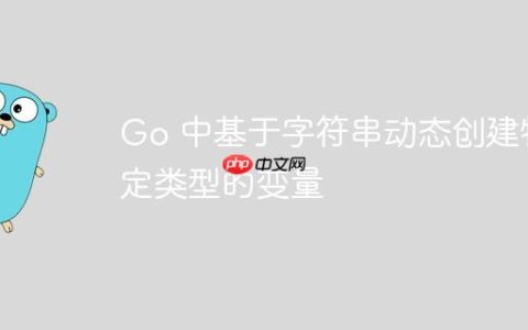 Go 中基于字符串动态创建特定类型的变量