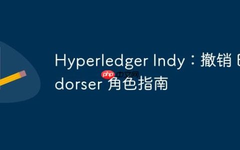 Hyperledger Indy：撤销 Endorser 角色指南