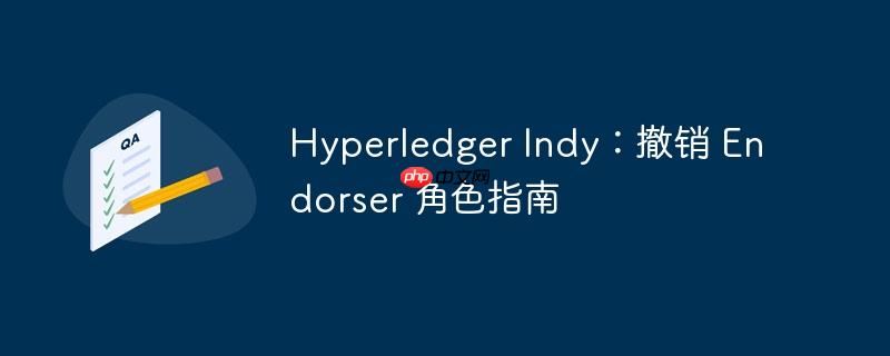 hyperledger indy:撤销 endorser 角色指南
