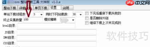 设置整站下载器避错技巧