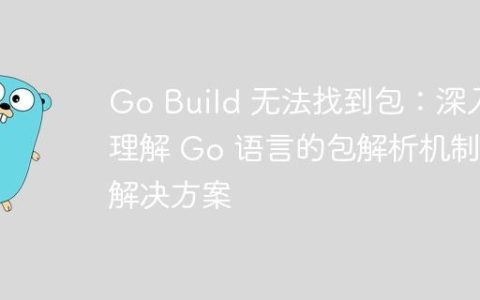 Go Build 无法找到包：深入理解 Go 语言的包解析机制与解决方案