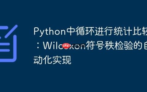 Python中循环进行统计比较：Wilcoxon符号秩检验的自动化实现