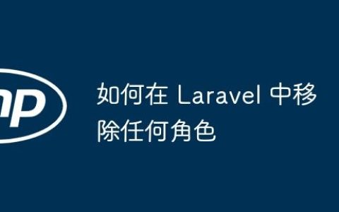 如何在 Laravel 中移除任何角色