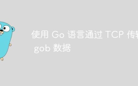 使用 Go 语言通过 TCP 传输 gob 数据