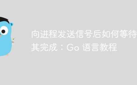向进程发送信号后如何等待其完成：Go 语言教程