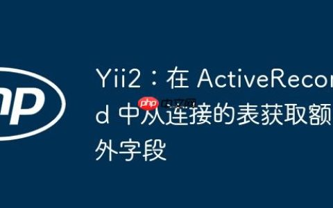 Yii2：在 ActiveRecord 中从连接的表获取额外字段
