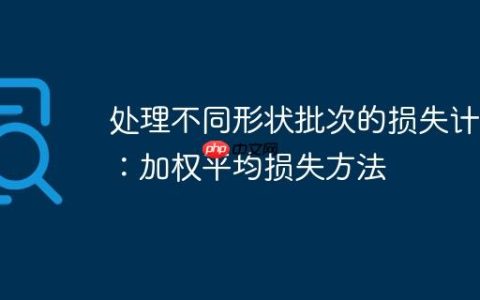 处理不同形状批次的损失计算：加权平均损失方法