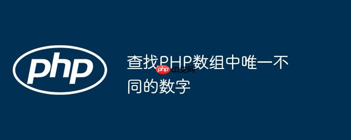 查找php数组中唯一不同的数字