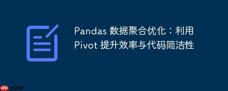 Pandas 数据聚合优化:利用 Pivot 提升效率与代码简洁性