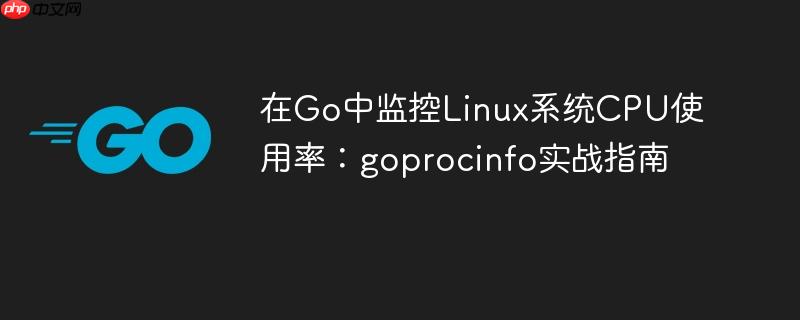 在Go中监控Linux系统CPU使用率:goprocinfo实战指南