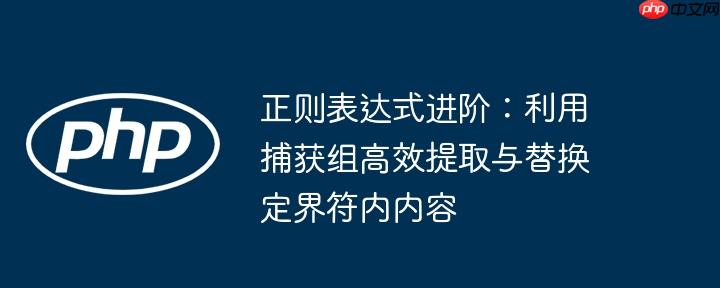 正则表达式进阶:利用捕获组高效提取与替换定界符内内容