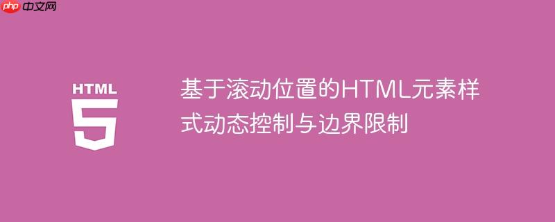 基于滚动位置的HTML元素样式动态控制与边界限制