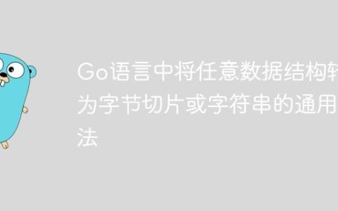 Go语言中将任意数据结构转换为字节切片或字符串的通用方法