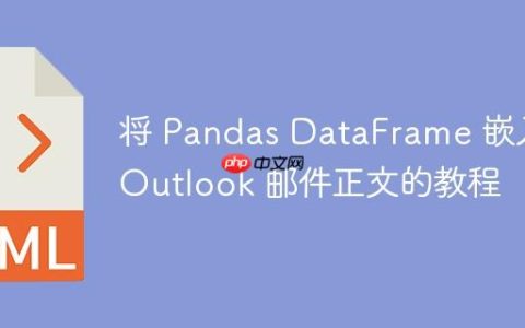 将 Pandas DataFrame 嵌入 Outlook 邮件正文的教程