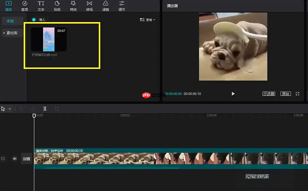 剪映专业版如何导入素材?剪映专业版导入素材的功能