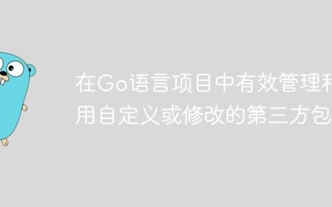在Go语言项目中有效管理和使用自定义或修改的第三方包