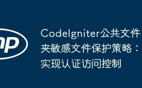 CodeIgniter公共文件夹敏感文件保护策略：实现认证访问控制