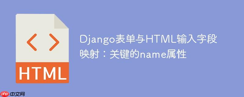 Django表单与HTML输入字段映射:关键的name属性