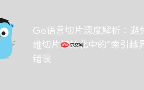 Go语言切片深度解析：避免二维切片初始化中的“索引越界”错误