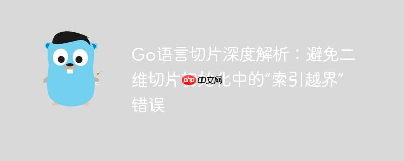 Go语言切片深度解析：避免二维切片初始化中的“索引越界”错误