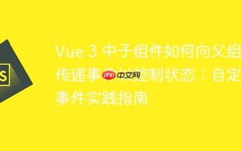 Vue 3 中子组件如何向父组件传递事件以控制状态：自定义事件实践指南