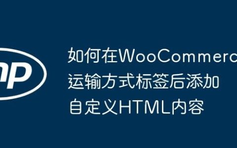 如何在WooCommerce运输方式标签后添加自定义HTML内容